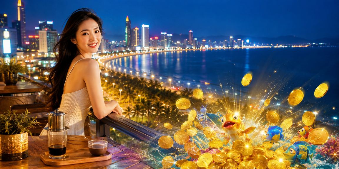 Quán cà phê Đà Nẵng minh họa người dùng xem giải thưởng giải trí